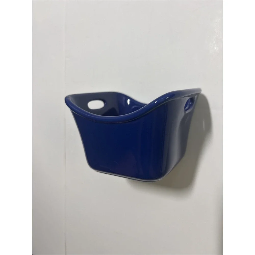 Rachel Ray 10 Oz Blue Rectangular Stoneware Ramekins Baking Dish EUC